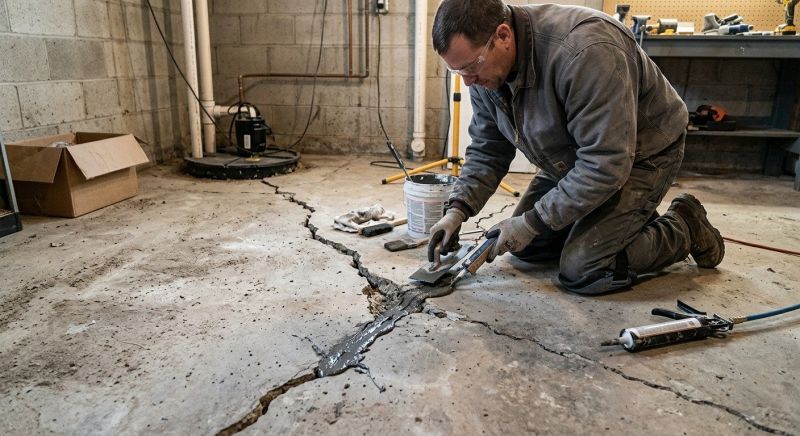 Cracked Basement Floor Repair in Bulverde, TX