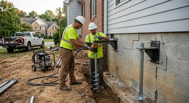 Helical Piers Installation in Bulverde, TX