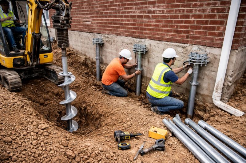 Helical Pile Installation in Bulverde, TX