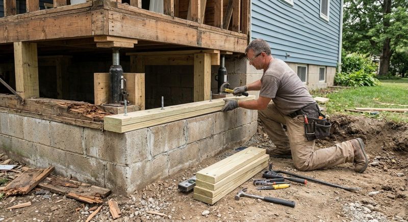 Sinking Foundation Repair in Canyon Lake, TX